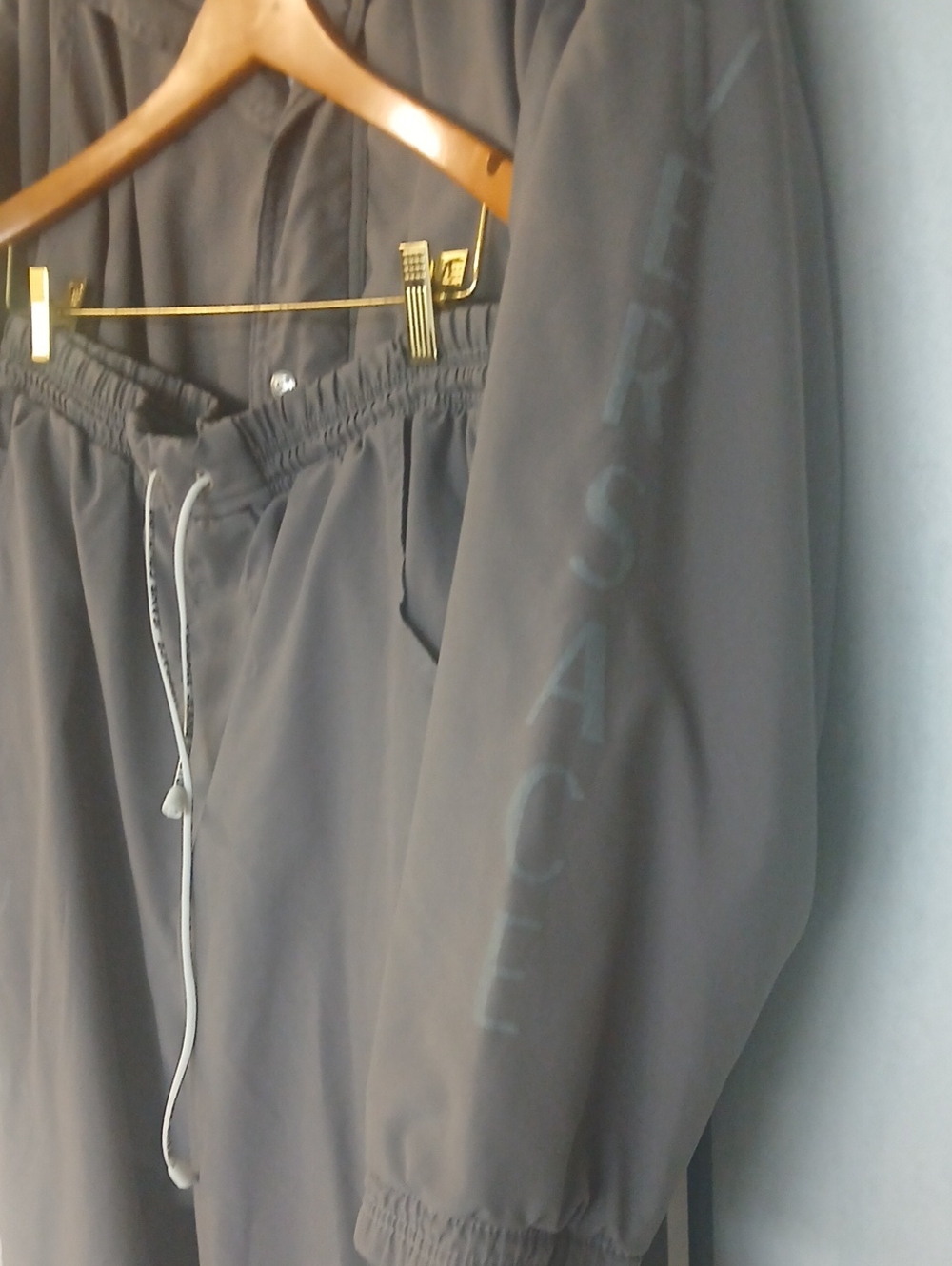 Versace Men's Windbreaker Jacket and Cargo Pants Set - Gray - Picture 12 of 16